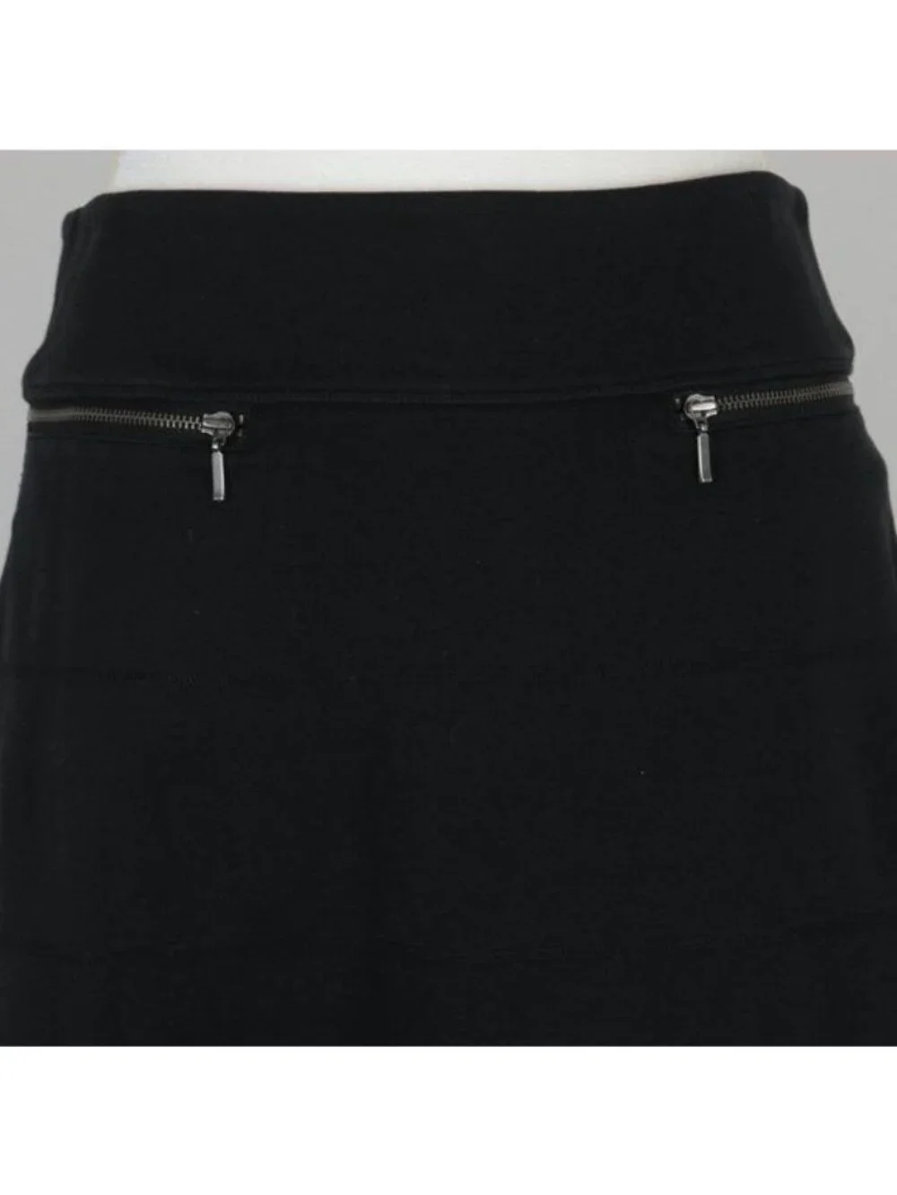 Athleta Strata Women's Small Black A-Line Knit Pull On Mini Skirt